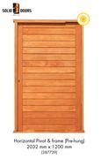 Solid Doors Horizontal Pivot & Frame Pre Hung 2032mm x 1200mm