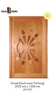 Solid Doors sunset Hardwood: Pre Hung 2032mm x 1200mm
