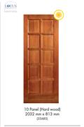 Lotus 10 Panel Hardwood 2032mm x 813mm