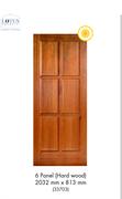 Lotus 6 Panel Hardwood 2032mm x 813mm