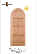 Solid Doors 8 Panel Arch Hardwood 2032mm x 813mm