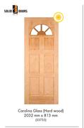 Solid Doors Carolina Glass Hardwood 2032mm x 813mm