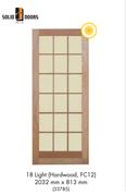 Solid Doors 18 Light Hardwood, FC12 2032mm x 813mm
