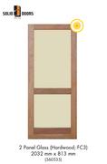 Solid Doors 2 Panel Glass Hardwood: FC3 2032mm x 813mm