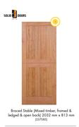 Solid Doors Braced Stable Mixed Timber, Framed & Ledged & Open Back 2032mm x 813mm