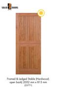 Solid Doors Framed & Ledged Stable Hardwood Open Back 2032mm x 813mm