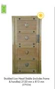 The Green Door Studded Lion Head Stable 2120mm x 813mm