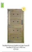 The Green Door Studded Diamond Stable 2120mm x 900mm