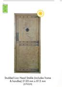 The Green Door Studded Lion Head Stable 2120mm x 813mm