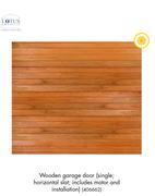 Lotus Wooden Garage Door Single: Horizontal Slat