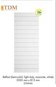 TDM Belfast Semi Solid, Light Duty, masonite, White 2032 x 813mm