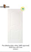 Solid Doors Pisa Medium Duty White, SABS Approved 2032mm x 813mm