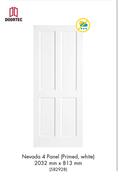 Doortec Nevada 4 Panel Primed, White 2032mm x 813mm