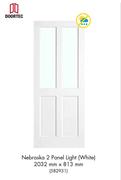 Doortec Nabraska 2 Panel Light White 2032mm x 813mm