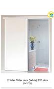 2 Sides Slider Door White 890 Door 