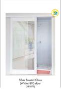 Silver Frosted Glass White 890 Door