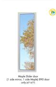 Maple Slider Door 1 Side Mirror, 1 Side Maple 890 Door Only