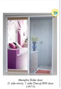 Memphis Slider Door 1 Side Mirror, 1 Side Cherry 890 Door