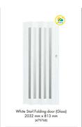 White Starl Folding Door Glass 2032mm x 813mm