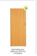 Oak Folding Door 2032mm x 813mm