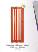 Brown Starl Folding Door Glass 2032mm x 813mm
