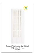 Ocean White Folding Door Glass 2032mm x 813mm