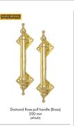 Euro Brass Diamond Rose Pull Handle Brass 200mm