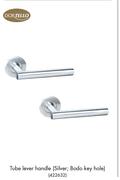 Dortello Tube Lever Handle Silver: Bodo Key Hole