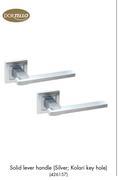 Dortello Solid Lever Handle Silver: Kolari Key Hole