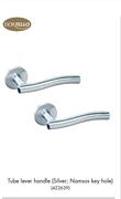 Dortello Tube Lever Handle Silver: Namsos Key Hole
