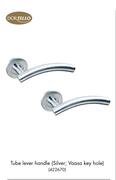 Dortello Tube Lever Handle Silver: vaasa Key Hole