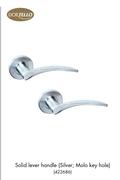 Dortello Solid Lever Handle Silver: Molo Key Hole