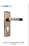 Edge Sanzio Door Lock Gold Black: 7803