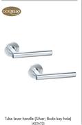 Dortello Tube Lever Handle Silver: Bodo Key Hole