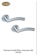 Dortello Tube Lever Handle Silver: Umea Key Hole