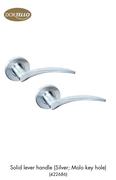 Dortello Solid Lever Handle Silver: Molo Key Hole
