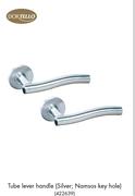 Dortello Tube Lever Handle Silver: Namsos Key Hole