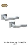 Dortello Solid Lever Handle Silver: Dala Key Hole