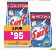 Surf Hand Washing Powder-For 2 x 3Kg