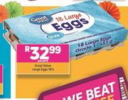 Great Value Large Eggs-18's Per Pack