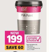 Simple Choice 20L Matt PVA White