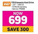 WD 1TB Elements Hard Drive