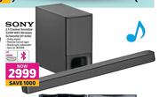 Sony 2.1 Channel Soundbar 320W With Wireless Subwoofer HT-S350