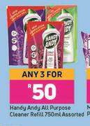 Handy Andy All Purpose Cleaner Refill Assorted-For Any 3 x 750ml