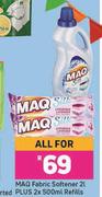 Maq Fabric Softener 2L Plus 2 x 500ml Refills-All For