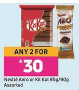 Nestle Aero Or Kitkat Assorted-For Any 2 x 85g/90g