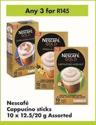 Nescafe Cappuccino Sticks Assorted-For Any 3 x 10 x 12.5/20g