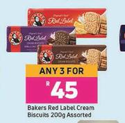Bakers Red Label Cream Biscuits Assorted-For Any 3 x 200g