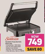 Sunbeam Sandwich Press And Grill SSPG-400