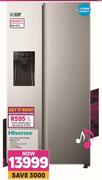 Hisense 474L Side By Side Fridge H690SS-IDL